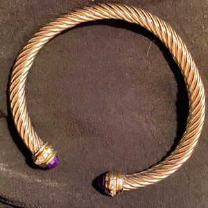 Silvertone Yurman-inspired Cable Bracelet